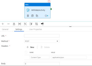 Azure Data Factory Webhook activity - Datasset to Mindset